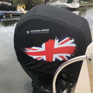 Outboard cover with the UK flag printed